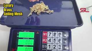 ตกแต่งเพดานตาข่ายแหวนทองเหลือง