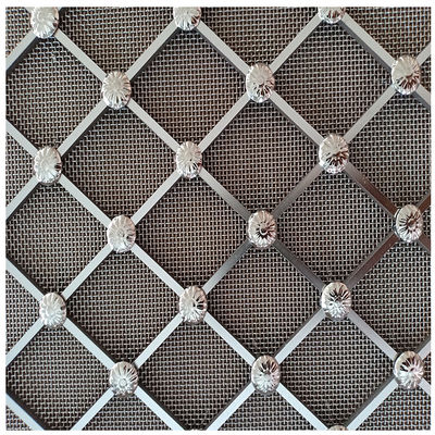 สวย Twill Weave เครื่องประดับสาย Mesh Grilles สะอาด