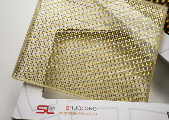 ฟรีน้ำมัน 68% ลวดตาข่ายกระจกลามิเนตผ้าโลหะละเอียด Stainless Steel