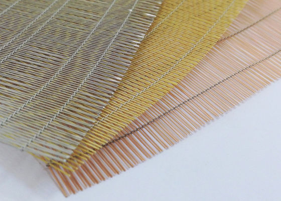 สีบรอนซ์รีไซเคิล 70% ลวดตาข่ายเคลือบแก้ว Art Copper Woven