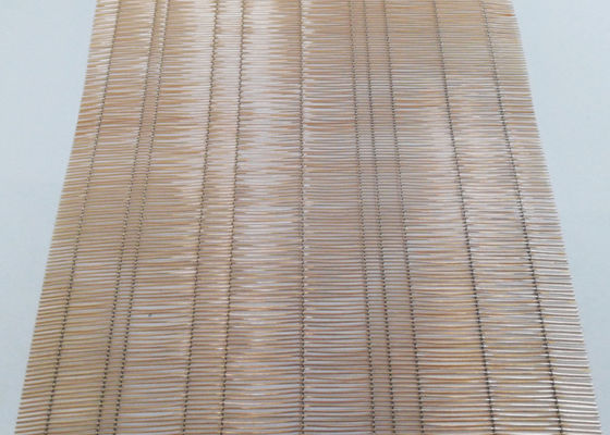 สีบรอนซ์รีไซเคิล 70% ลวดตาข่ายเคลือบแก้ว Art Copper Woven