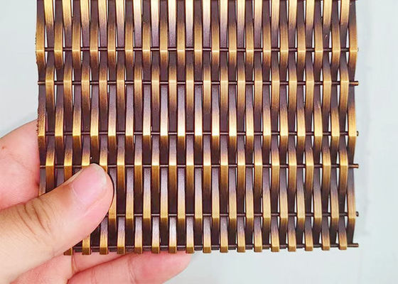สำริดโบราณ Ss316l ตาข่ายโลหะทางสถาปัตยกรรมสำหรับ Facade Cladding