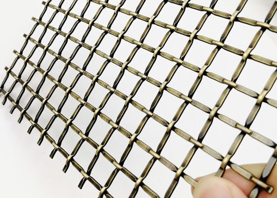 3.0m X 1.5m ทอ Crimped ตาข่ายโลหะสถาปัตยกรรมตกแต่งตู้ใส่