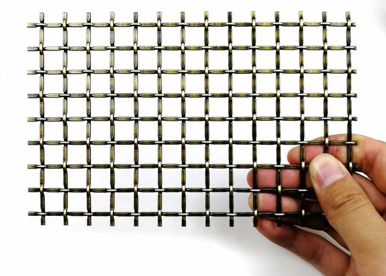 3.0m X 1.5m ทอ Crimped ตาข่ายโลหะสถาปัตยกรรมตกแต่งตู้ใส่