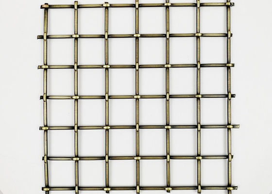 ตู้เฟอร์นิเจอร์ทองเหลืองโบราณสถาปัตยกรรมลวดตาข่ายสแตนเลส 5.5mm