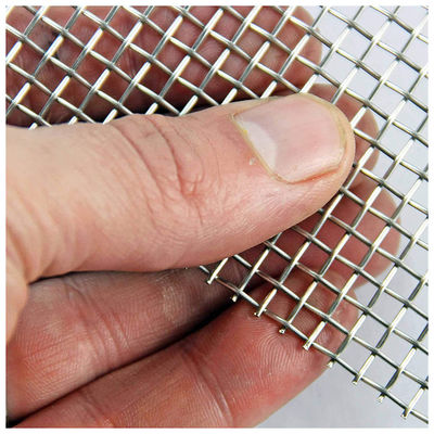 พีวีซีเคลือบ 0.5 มิลลิเมตร Dia Lock Crimp สาย Mesh เหล็กไร้ขัด