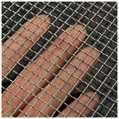 พีวีซีเคลือบ 0.5 มิลลิเมตร Dia Lock Crimp สาย Mesh เหล็กไร้ขัด