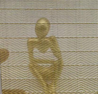 0.6mm ความหนา Laminated Glass Metal Mesh ประดับสําหรับอุตสาหกรรม