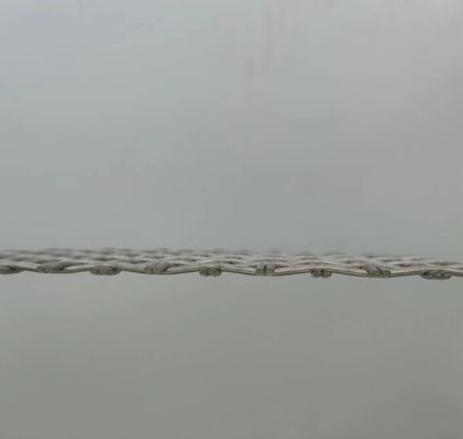 เงิน 1.2 มม สถาปัตยกรรม Woven Wire Mesh การแก้ไขการล้อมความปลอดภัยสูงสุด
