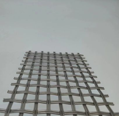 เงิน 1.2 มม สถาปัตยกรรม Woven Wire Mesh การแก้ไขการล้อมความปลอดภัยสูงสุด