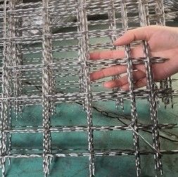 30m OEM แกลวนิเซียม Crimped Wire Mesh ในการกรองและกรอง