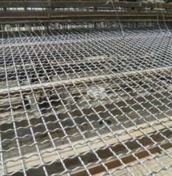 30m OEM แกลวนิเซียม Crimped Wire Mesh ในการกรองและกรอง