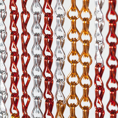 13 มิลลิเมตรโลหะ Chain Link Fly Screen แบบที่กําหนดเอง