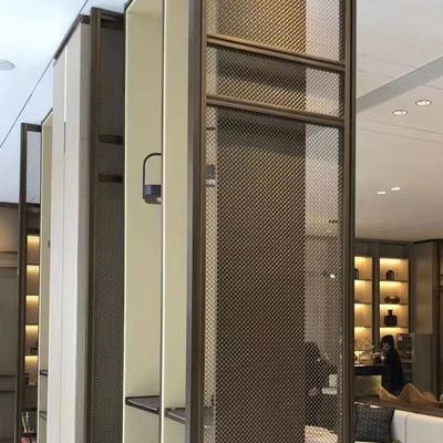 สะอาดต่อสิ่งแวดล้อม ตกแต่ง สาย Mesh Grilles ความหนา 0.5-2mm ในเงิน