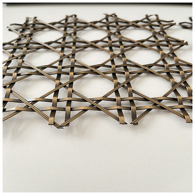 การออกแบบภายในสูงเครื่องประดับโลหะ Grill Mesh Eco Friendly Twill Weave