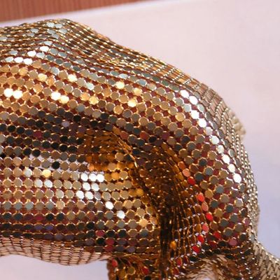 เครื่องประดับโลหะ อลูมิเนียม Sequins ทนต่อน้ํามัน ผ้า Mesh โลหะ