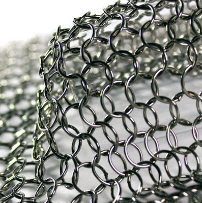 SHUOLONG เครื่องขัดเหล็ก ผ้าม่าน สแตนเลส แหวน Mesh เครื่องขัดเหล็ก เนื้อ Aesthetic