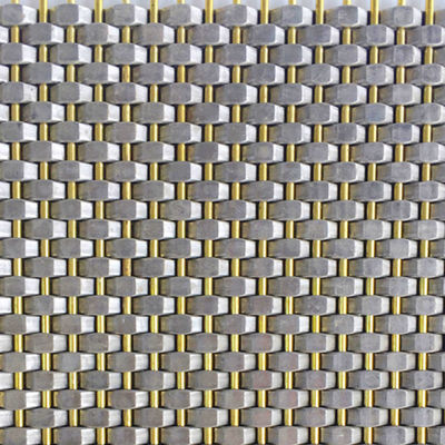 กว้างสาย 0.8mm 2.0mm สแตนเลส Mesh Panel ผ้าเรียบสําหรับผนังครอบ