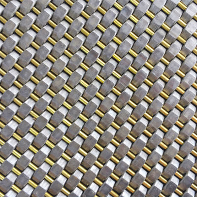 กว้างสาย 0.8mm 2.0mm สแตนเลส Mesh Panel ผ้าเรียบสําหรับผนังครอบ