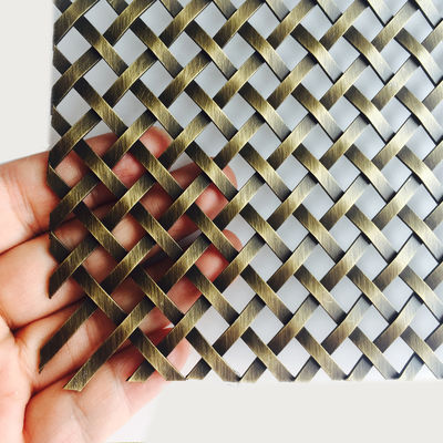 เนื้อผ้าสี่เหลี่ยม เนื้อผ้า Mesh สําหรับตกแต่งเฟอร์นิเจอร์ Fine Mesh สแตนเลส Wire Mesh