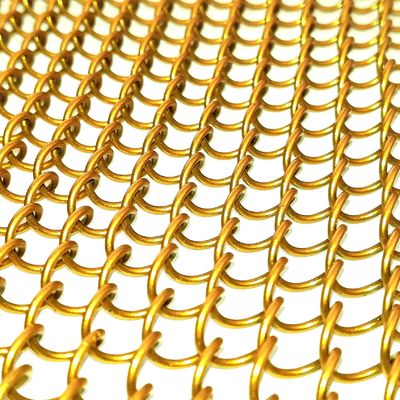 9 มิลลิเมตร Wire Pitch Metal Coil Drapery สําหรับความต้องการความกว้างที่กําหนดเอง