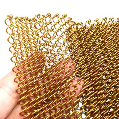 9 มิลลิเมตร Wire Pitch Metal Coil Drapery สําหรับความต้องการความกว้างที่กําหนดเอง