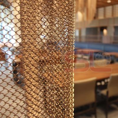 9 มิลลิเมตร Wire Pitch Metal Coil Drapery สําหรับความต้องการความกว้างที่กําหนดเอง