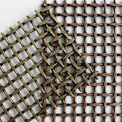 สแตนเลส สแตนเลสสถาปัตยกรรม เนื้อผง Mesh Anti สีทองแดงสําหรับหน้าต่างที่กําหนดเอง