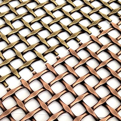 สแตนเลส สแตนเลสสถาปัตยกรรม เนื้อผง Mesh Anti สีทองแดงสําหรับหน้าต่างที่กําหนดเอง