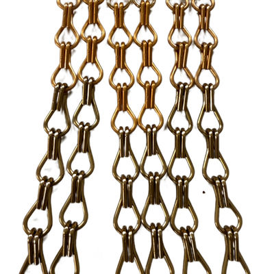 การติดตั้งง่าย Custom Chain Link อลูมิเนียม Chain Fly Screen เหมาะสําหรับรูปแบบผ้าม่านที่กําหนดเอง