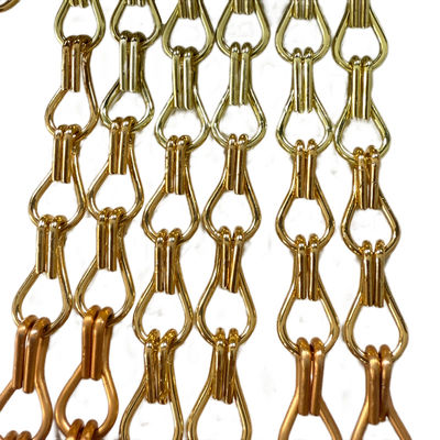 การติดตั้งง่าย Custom Chain Link อลูมิเนียม Chain Fly Screen เหมาะสําหรับรูปแบบผ้าม่านที่กําหนดเอง