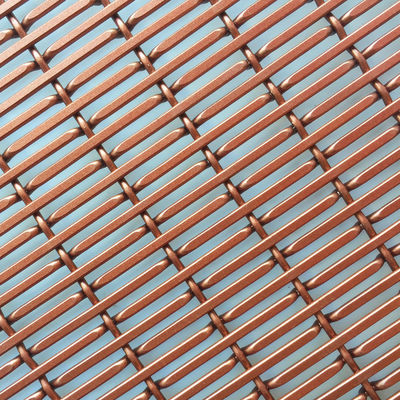 สีแดง ทองแดง สีอัลลูมิเนียม สาย Mesh กว้าง 1.5mm / 2mm แผ่นผนังสําหรับส่วนกลางห้อง