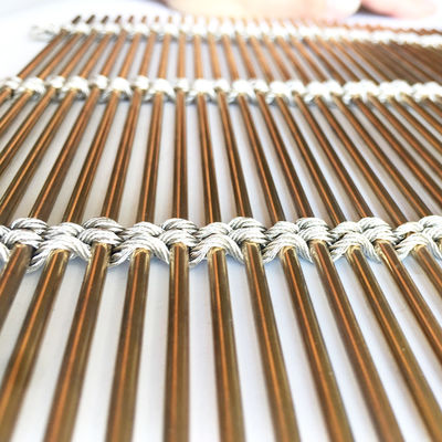 สแตนเลสเมทัลเมช 7 มม แกลนไซด์ PVD ป้องกันการปีนรุก การรักษาความปลอดภัย Fencing Mesh สําหรับการคลุมความคุ้มครองเขตโทษ