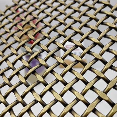 18 มิลลิเมตร Weft Pitch ประดับ Woven Wire Mesh ด้วยน้ํามันที่สะอาดและฟลาท No.1