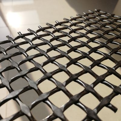 ISO9001 รับรอง Diamond Woven Mesh 42.2% พื้นที่เปิดสําหรับอุตสาหกรรมภารกิจหนัก