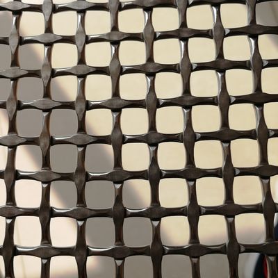 ISO9001 รับรอง Diamond Woven Mesh 42.2% พื้นที่เปิดสําหรับอุตสาหกรรมภารกิจหนัก