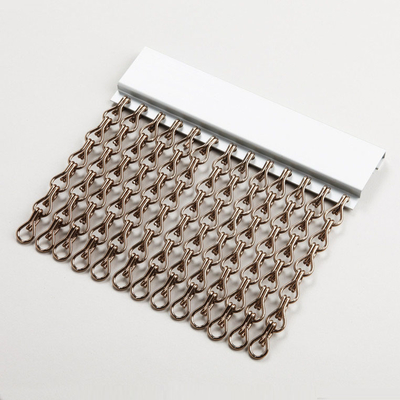 ตกแต่ง Chainmail แหวนตาข่ายม่านหน้าจออาคาร Facades สีธรรมชาติ
