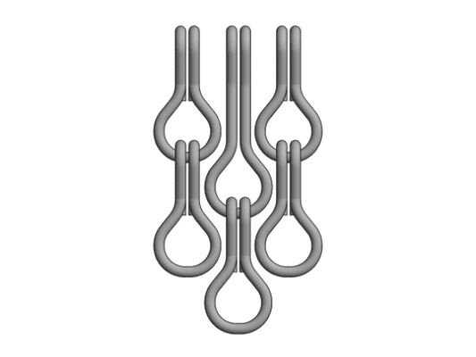 ขนาดโซ่ 12x24 มิลลิเมตร โลมิเนียมโซ่ Fly Screen กับพื้นที่เปิด 60% และเส้น径 1.2 มิลลิเมตรสําหรับการควบคุมการบินที่มีประสิทธิภาพ