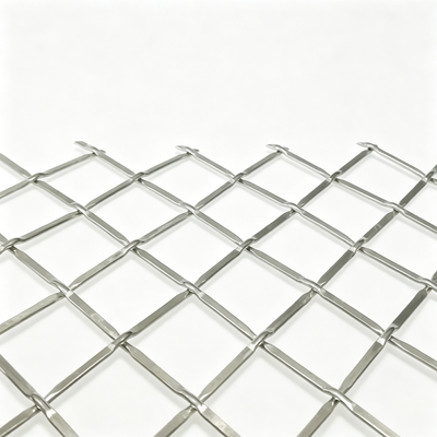 Decorative Diamond Mesh Architectural Metal Mesh for Interior Partition Wall Ceiling Facade Decoration