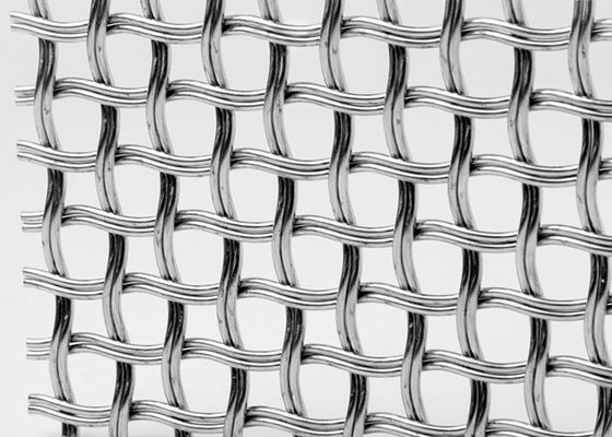 สแตนเลส Facades ตกแต่งตาข่ายคู่ Crimped สำหรับตาข่ายลวดทอสถาปัตยกรรม