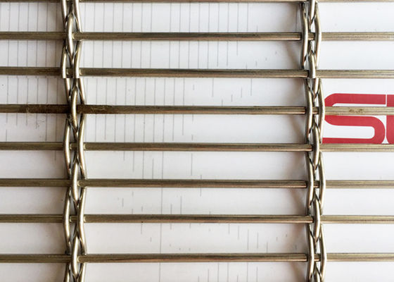SS304 Plain Weave Metal Facade ตกแต่งภายนอกสำหรับลวดตาข่ายทอสถาปัตยกรรม