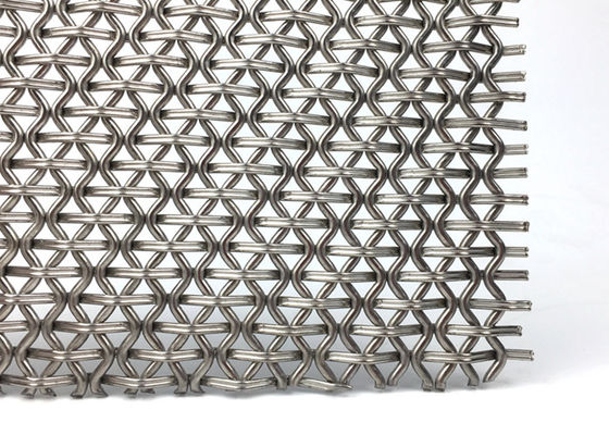 SS316 สีธรรมชาติ สายใย Mesh ตกแต่ง สายใย Mesh แผ่นความต้านทานต่อการกัดกร่อน