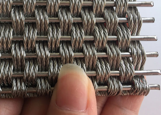 Crimped 5.5mm ตกแต่งสถาปัตยกรรมทอลวดตาข่ายป้องกันการกัดกร่อน