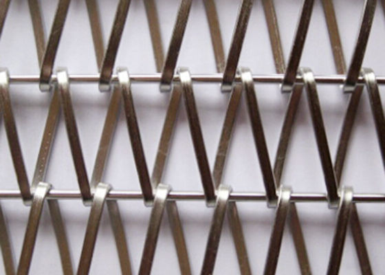 6mm Divider เกลียวตาข่ายเข็มขัดหุ้มผนังผ้าตาข่ายโลหะทอ