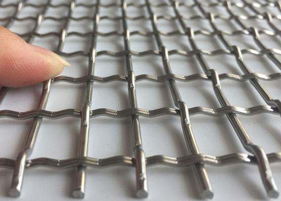 3.3mm 304 สแตนเลส Crimped ลวดตาข่ายทอ Facade ตาข่ายสถาปัตยกรรม