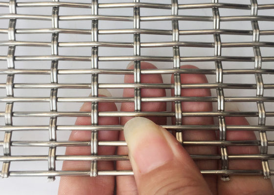 4.2mm ถักล็อค Crimp ลวดตาข่ายตู้พาร์ติชั่นตกแต่ง Facade
