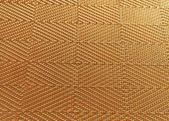 8ft Gold Glass Laminated Wire Mesh Antiwear สำหรับเฟอร์นิเจอร์และบันได