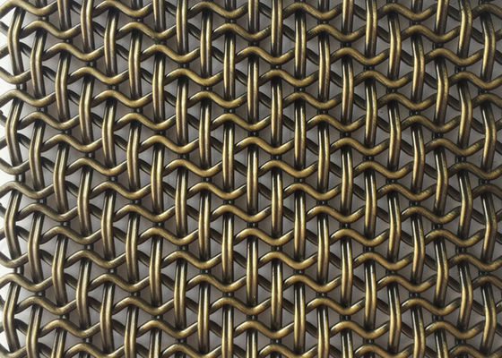 ล็อค Crimped ตกแต่งตาข่ายลวดตาข่าย Eco Facade ผนังหน้าจอสถาปัตยกรรม