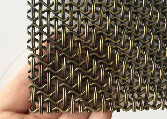 ล็อค Crimped ตกแต่งตาข่ายลวดตาข่าย Eco Facade ผนังหน้าจอสถาปัตยกรรม