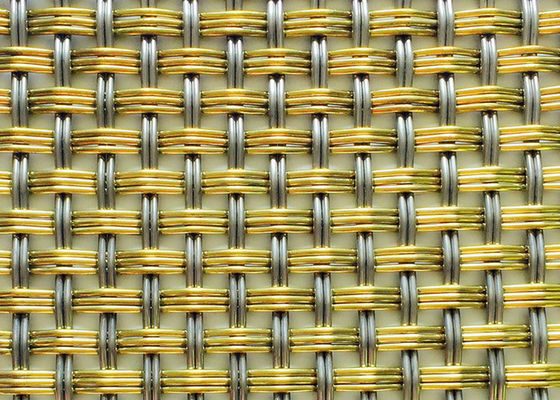 ภายในทองเหลือง Crimped ตกแต่งทอลวดตาข่าย ISO9001 4m ถึง 8m
